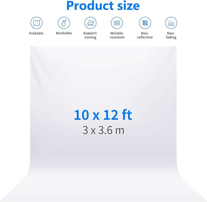 100% Pure Fabric Collapsible Backdrop Background