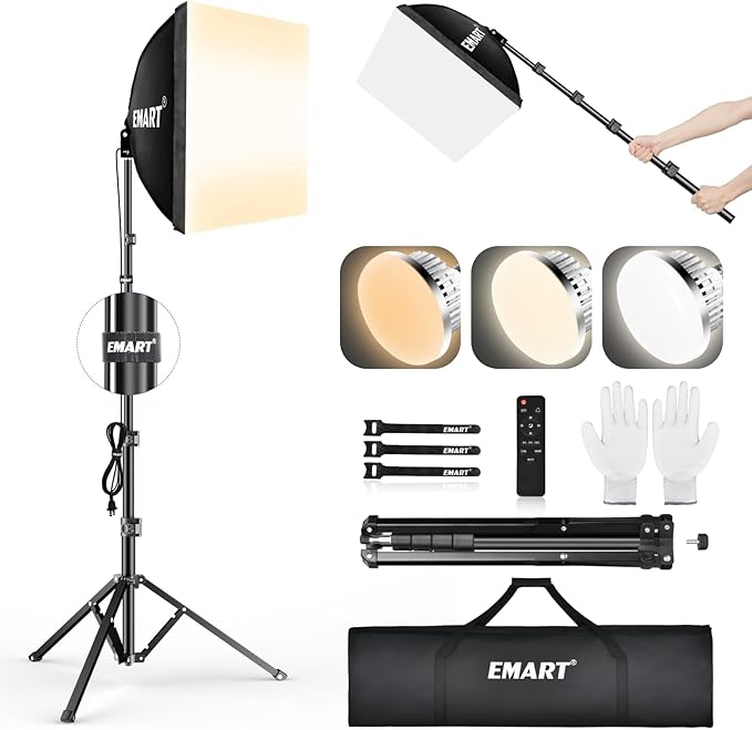 Softbox Photography Lighting Kit, 16"X16" Soft Box
