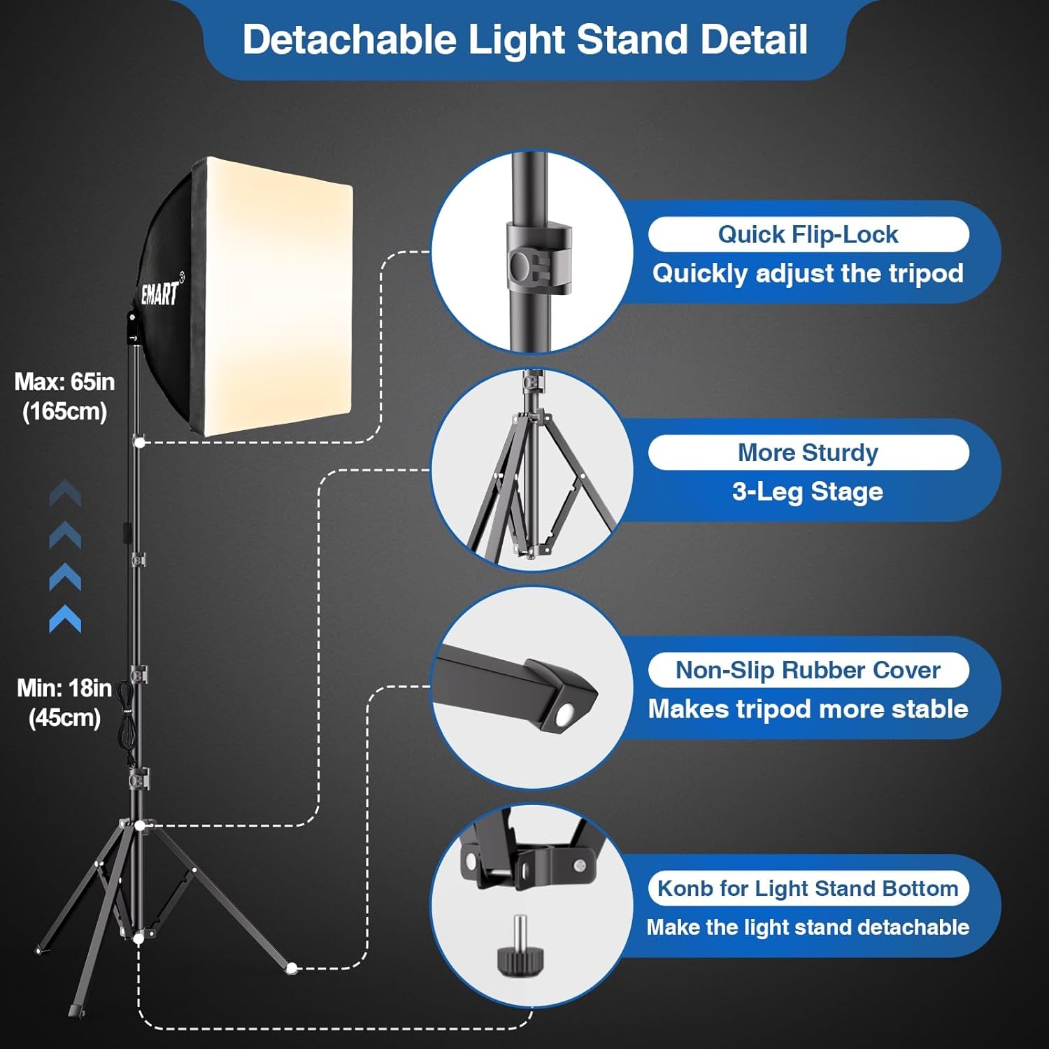 Softbox Photography Lighting Kit, 16"X16" Soft Box